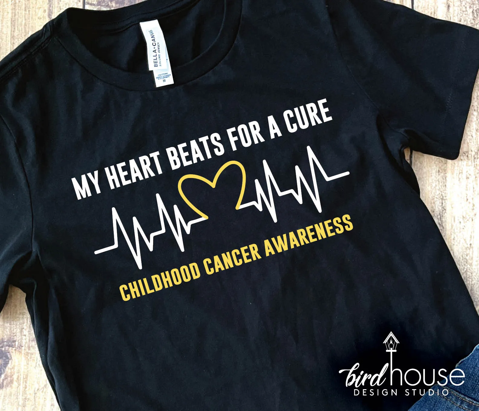 My Heart Beats for a cure, Childhood Cancer Awareness Shirt