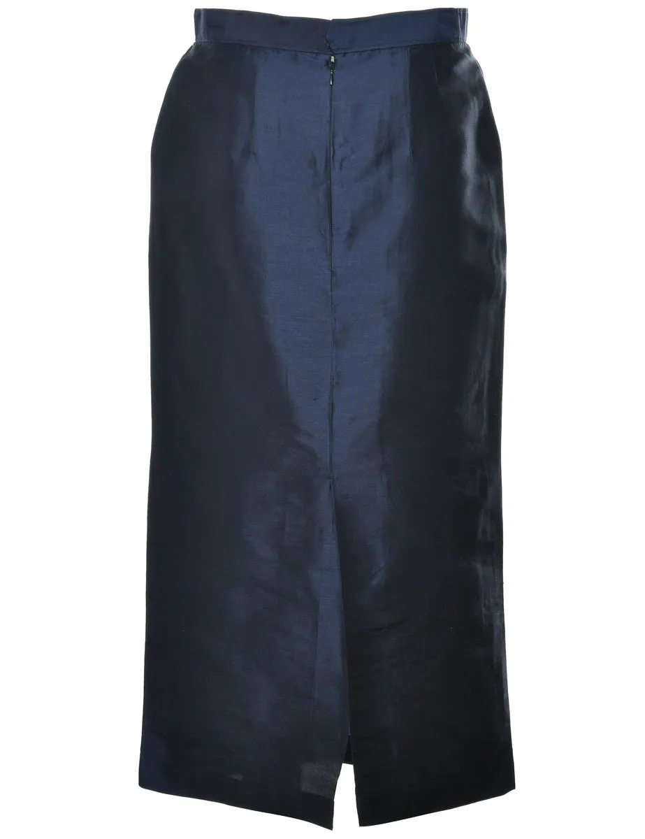 Navy Maxi Skirt - M