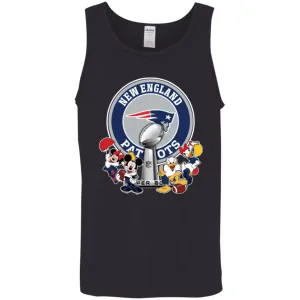 New England Patriots Super Bowl 2019 Mickey Minnie Mouse Donald Daisy Duck Football Nfl Men Cotton Tank