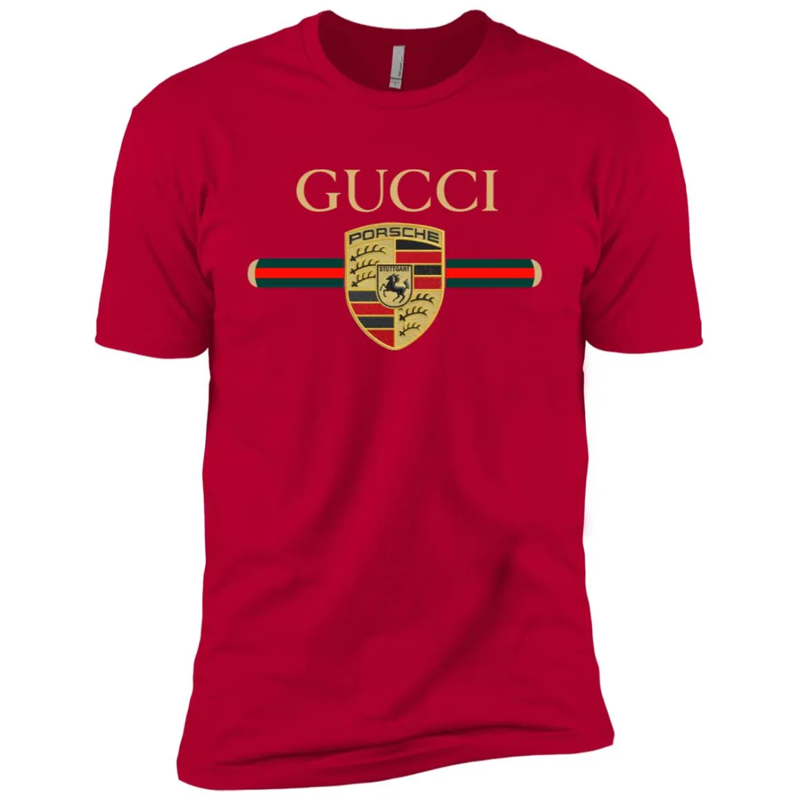 New Gucci Porsche Shirt Men Short Sleeve T-Shirt