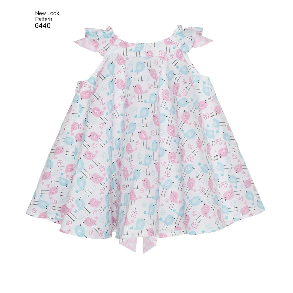 New Look Pattern 6440 Babies' Romper and Sundress with Panties