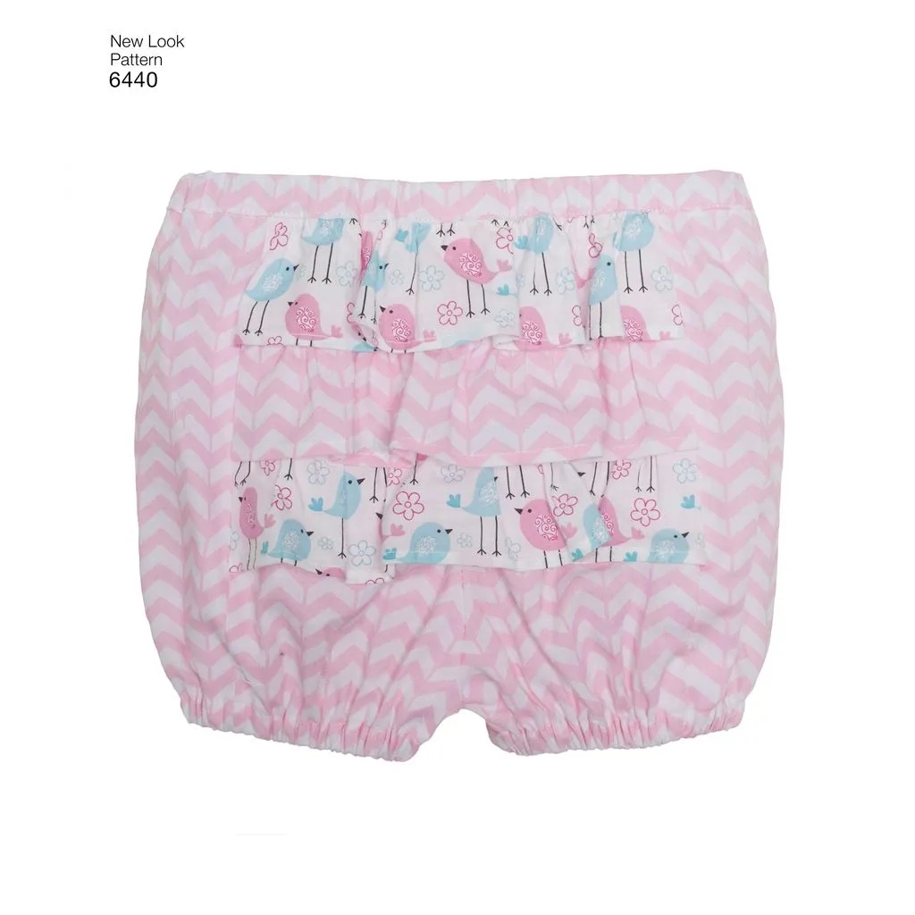 New Look Pattern 6440 Babies' Romper and Sundress with Panties