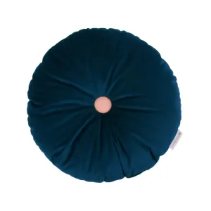 Nobodinoz Round Cushion Eco-Velvet Night Blue
