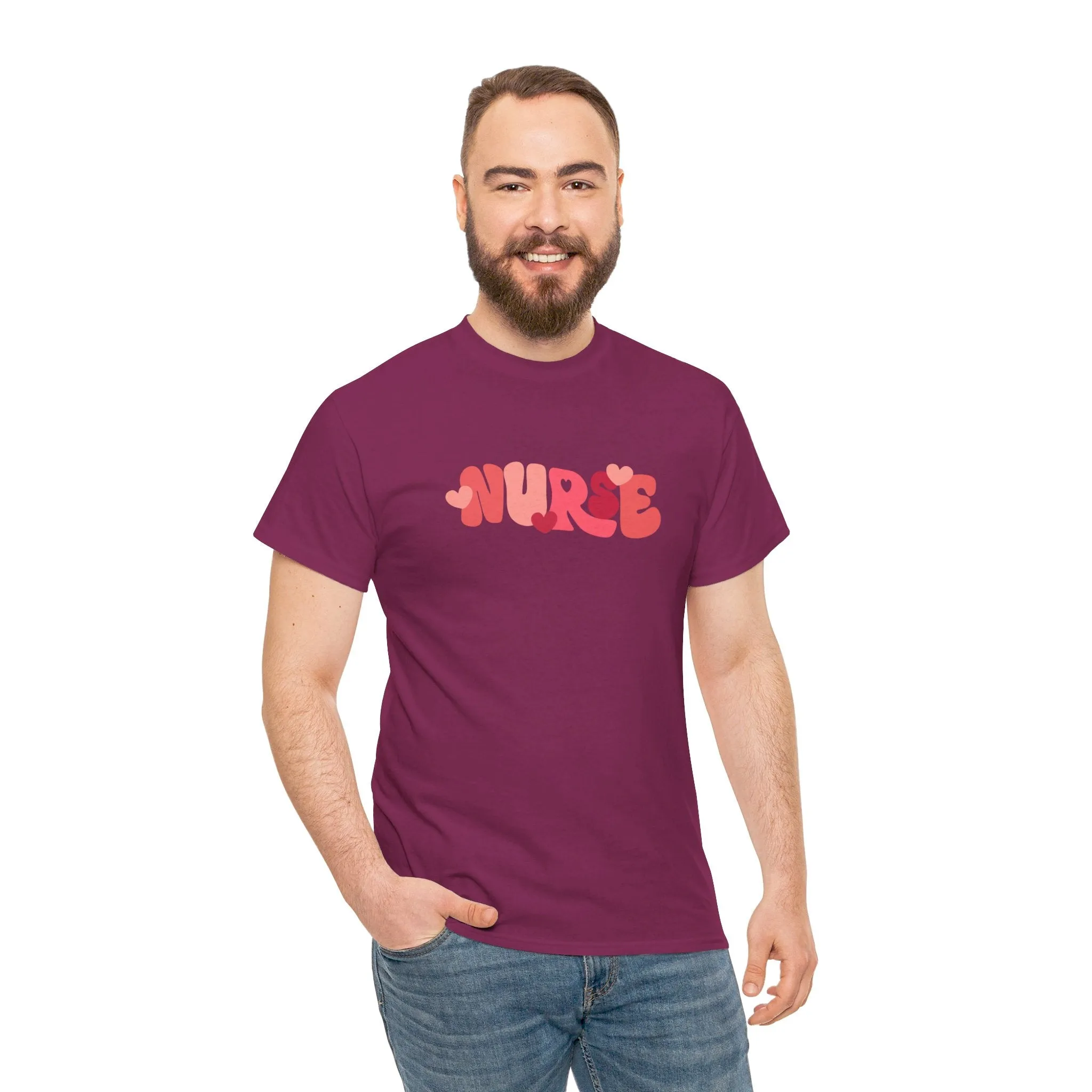 Nurse Valentines Day Unisex Heavy Cotton Tee