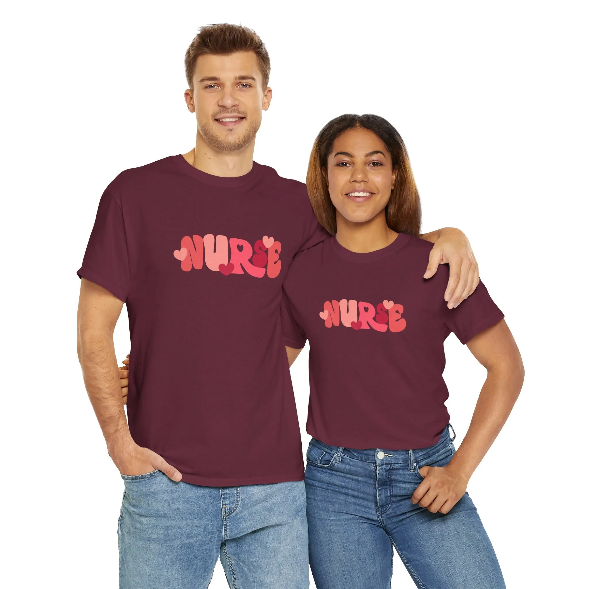 Nurse Valentines Day Unisex Heavy Cotton Tee