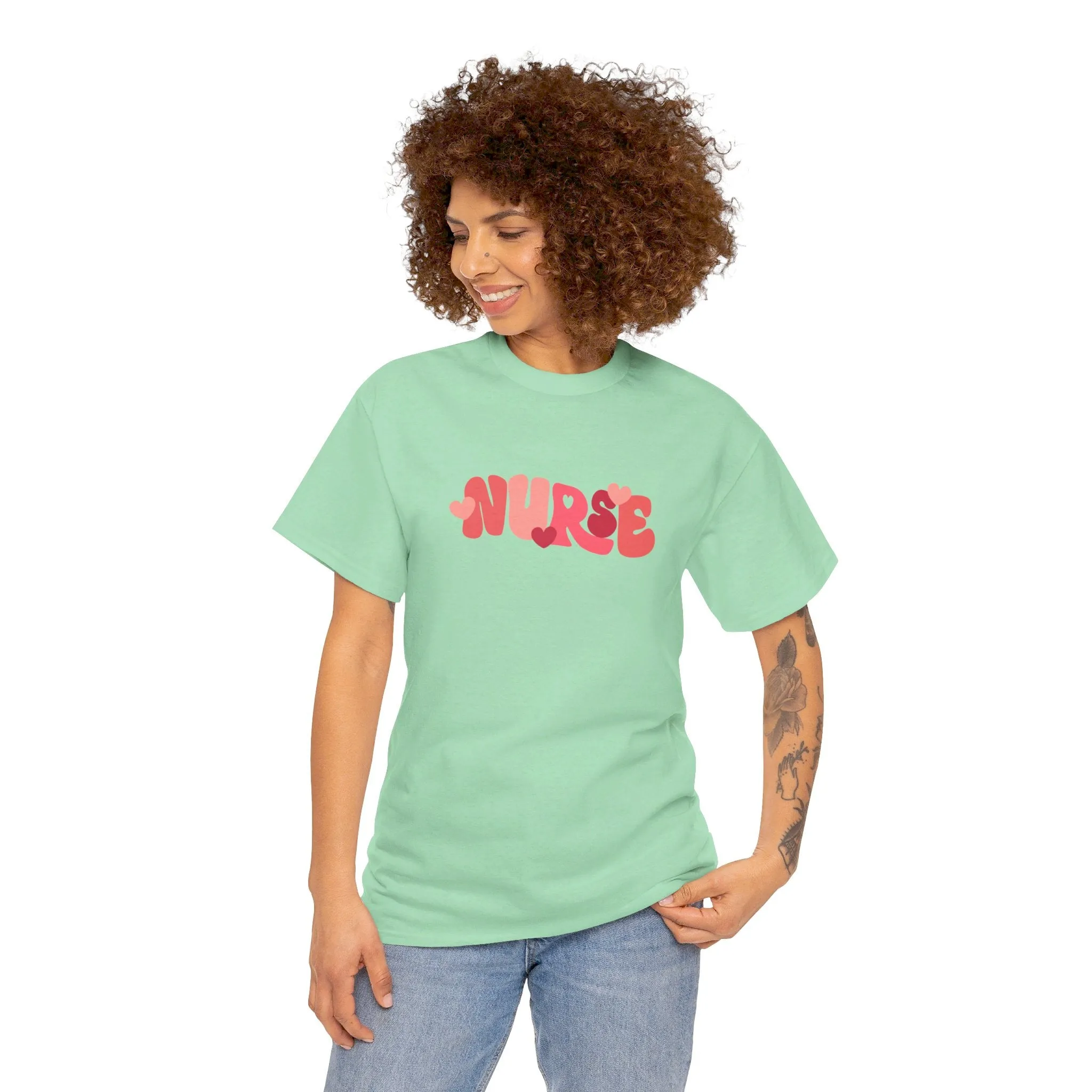 Nurse Valentines Day Unisex Heavy Cotton Tee