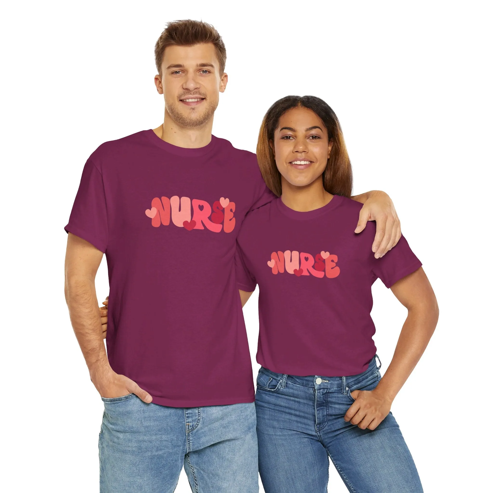 Nurse Valentines Day Unisex Heavy Cotton Tee