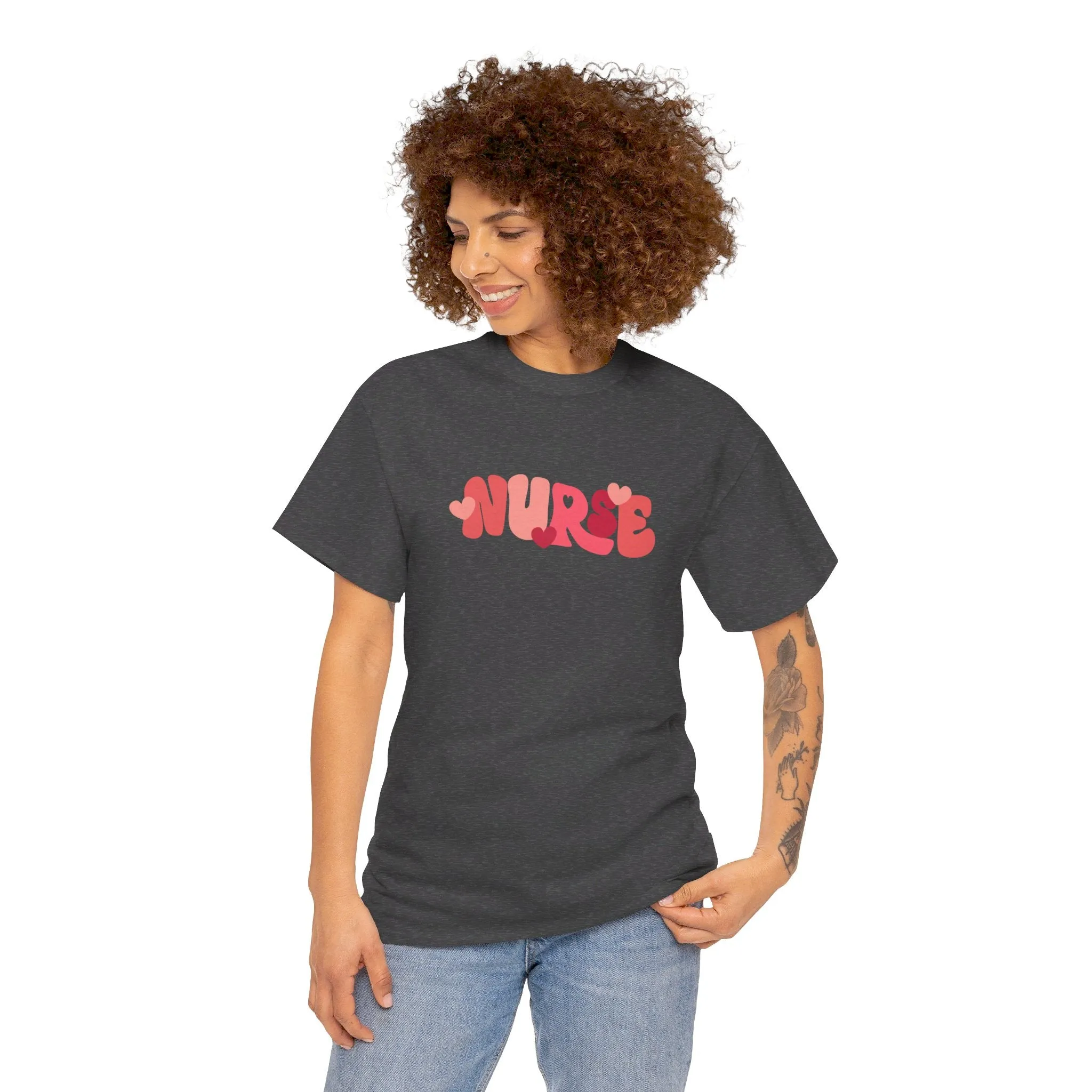 Nurse Valentines Day Unisex Heavy Cotton Tee