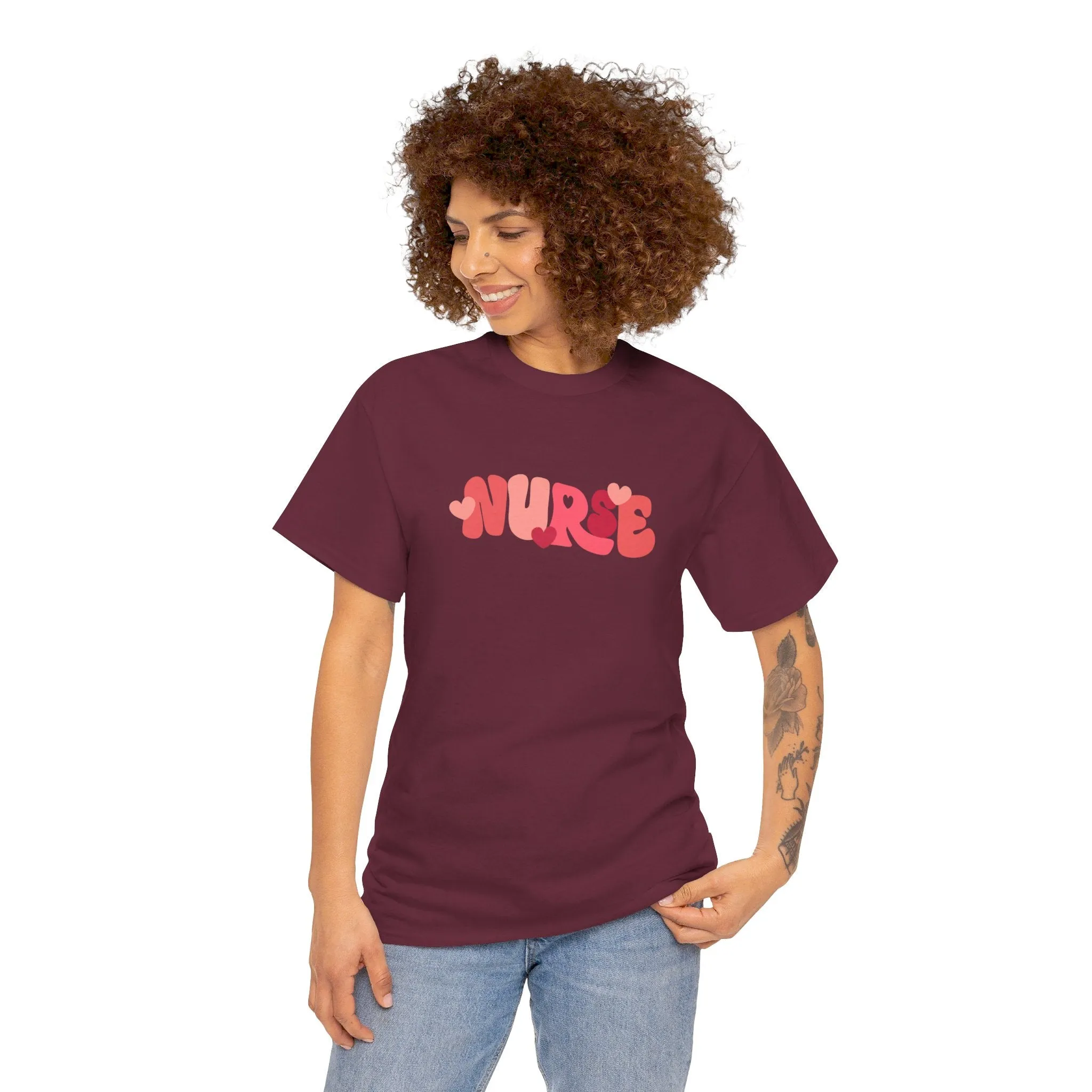 Nurse Valentines Day Unisex Heavy Cotton Tee