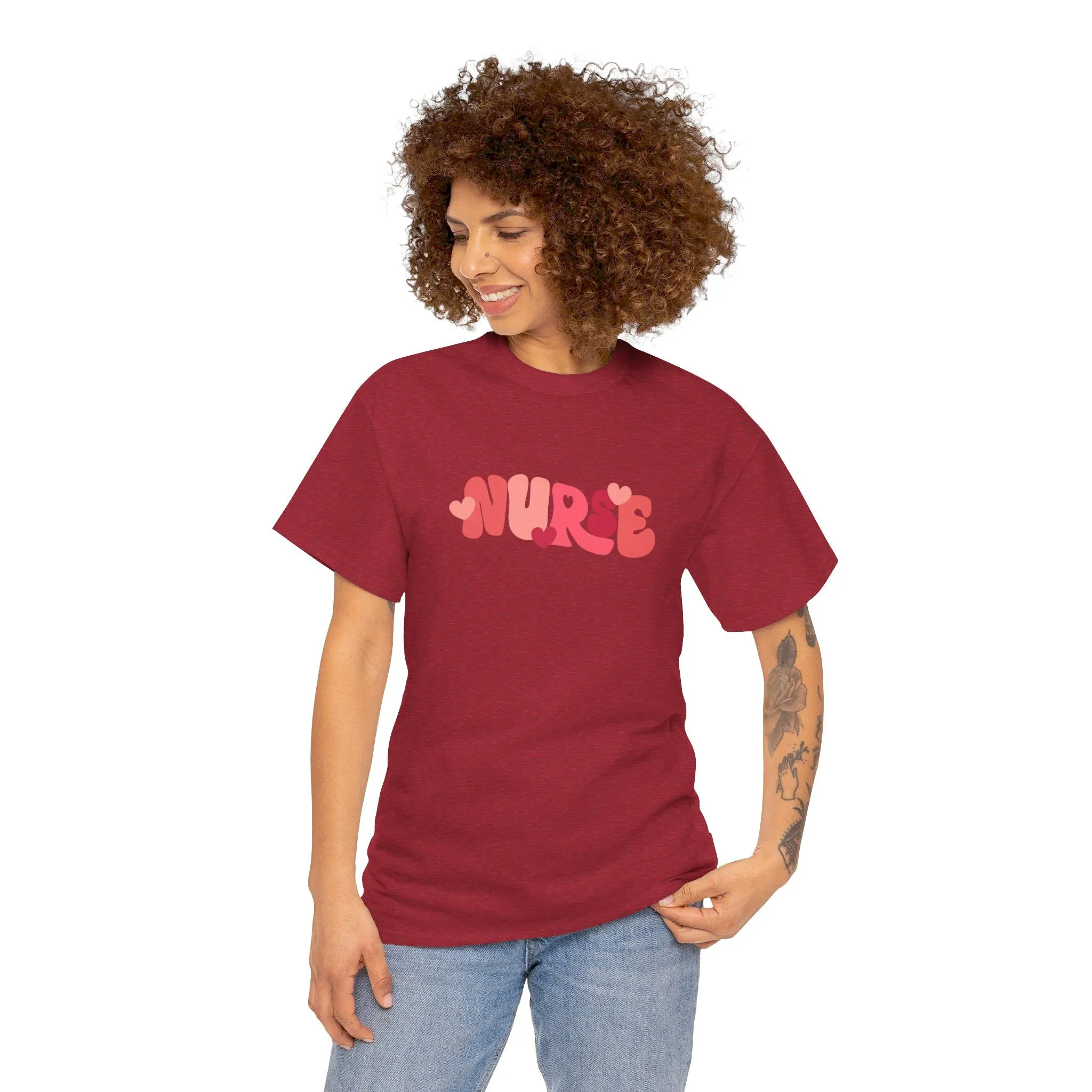 Nurse Valentines Day Unisex Heavy Cotton Tee