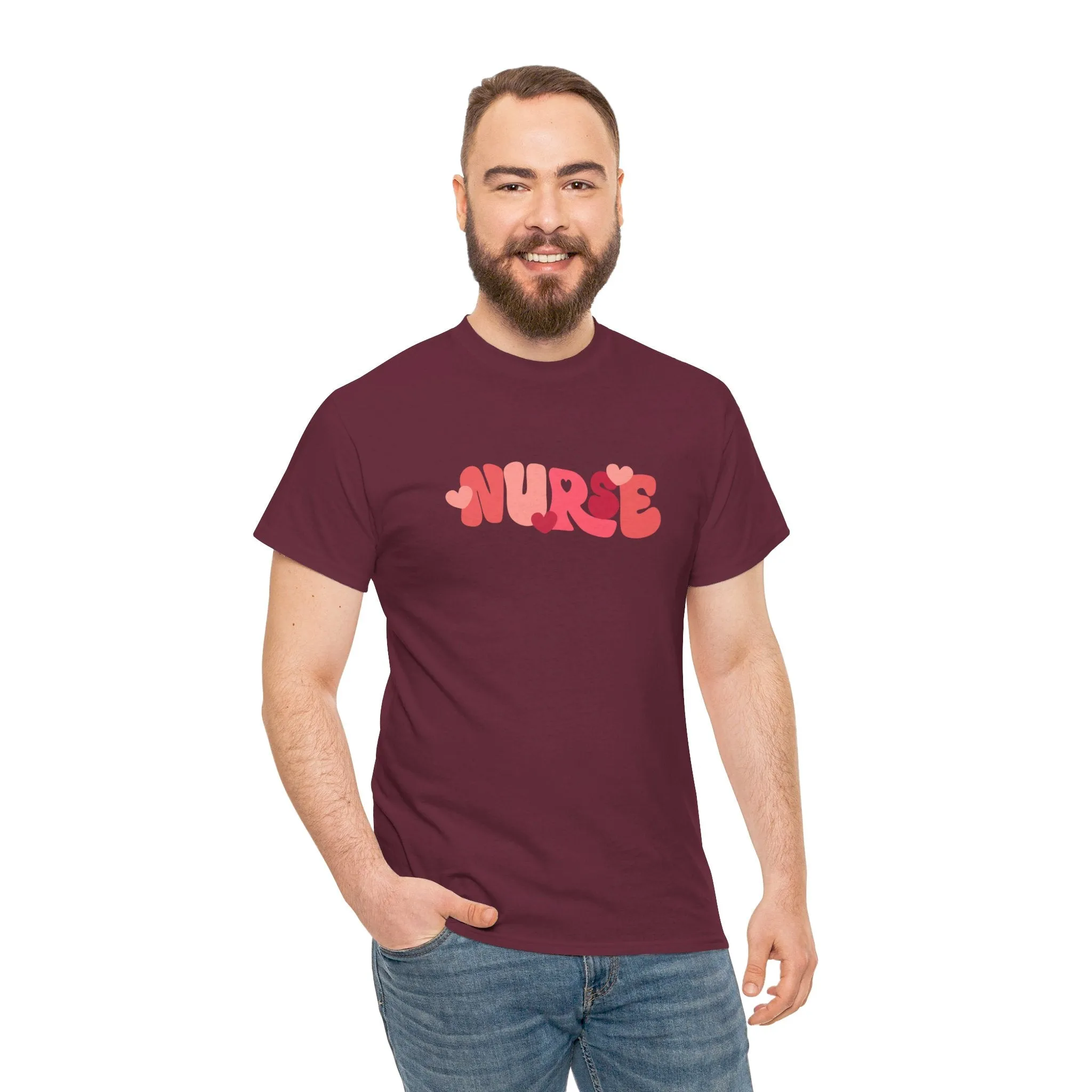 Nurse Valentines Day Unisex Heavy Cotton Tee