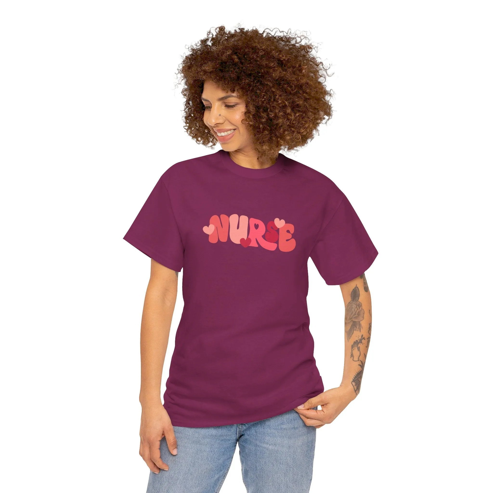 Nurse Valentines Day Unisex Heavy Cotton Tee