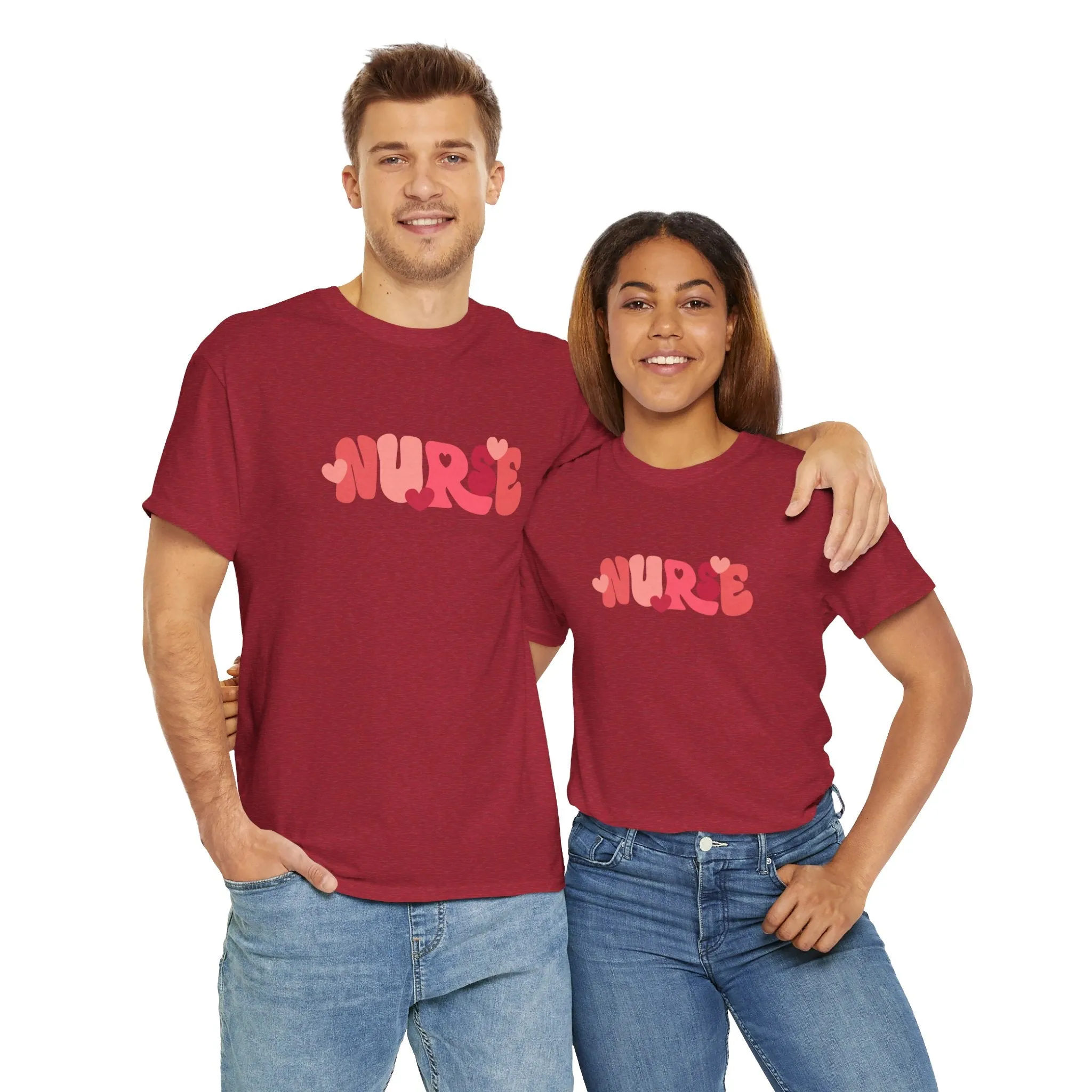 Nurse Valentines Day Unisex Heavy Cotton Tee