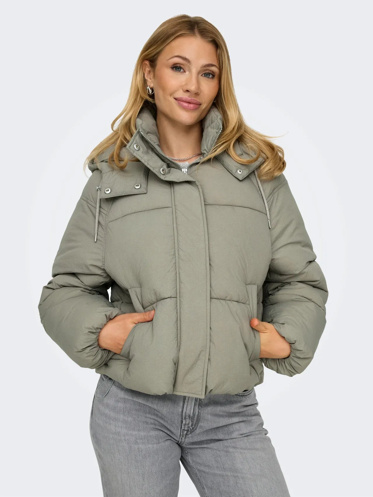 ONLY Silver Sage Hope Short Puffer Jacket