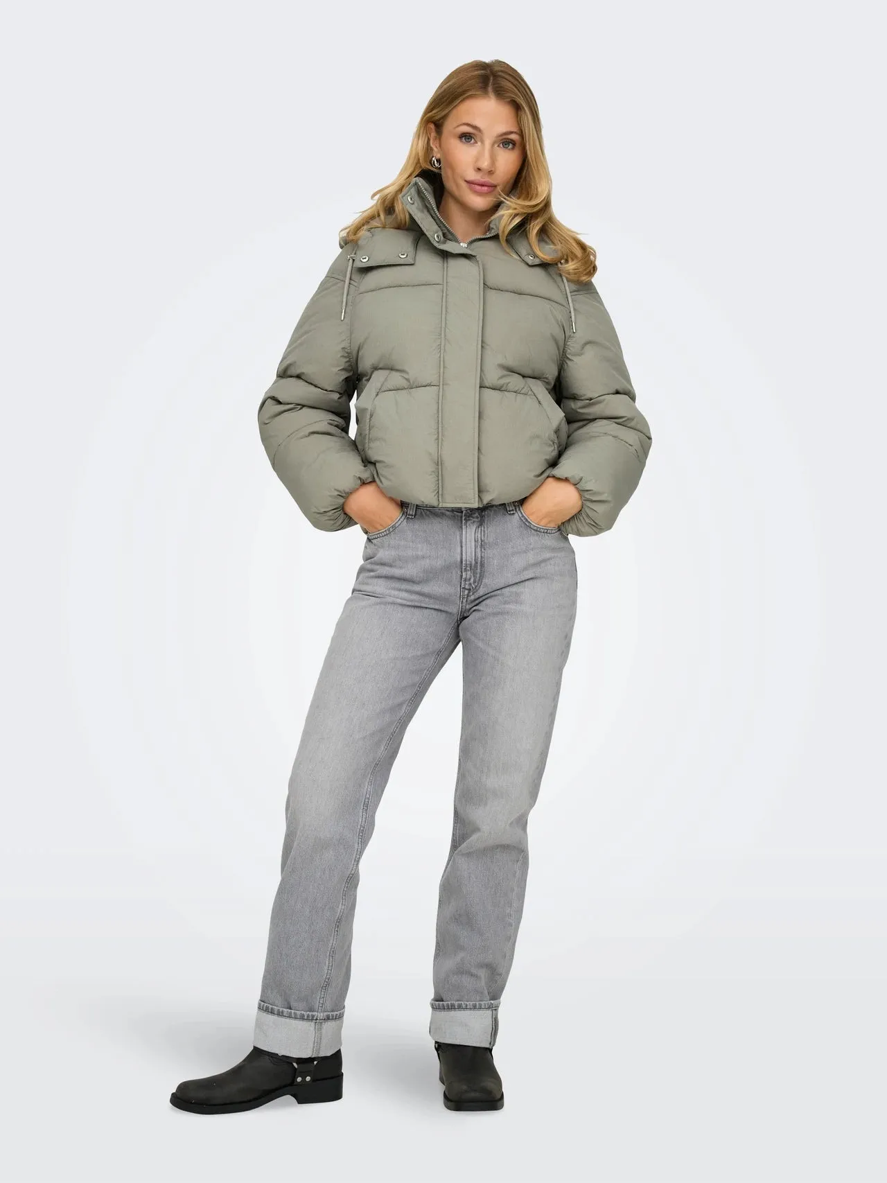 ONLY Silver Sage Hope Short Puffer Jacket