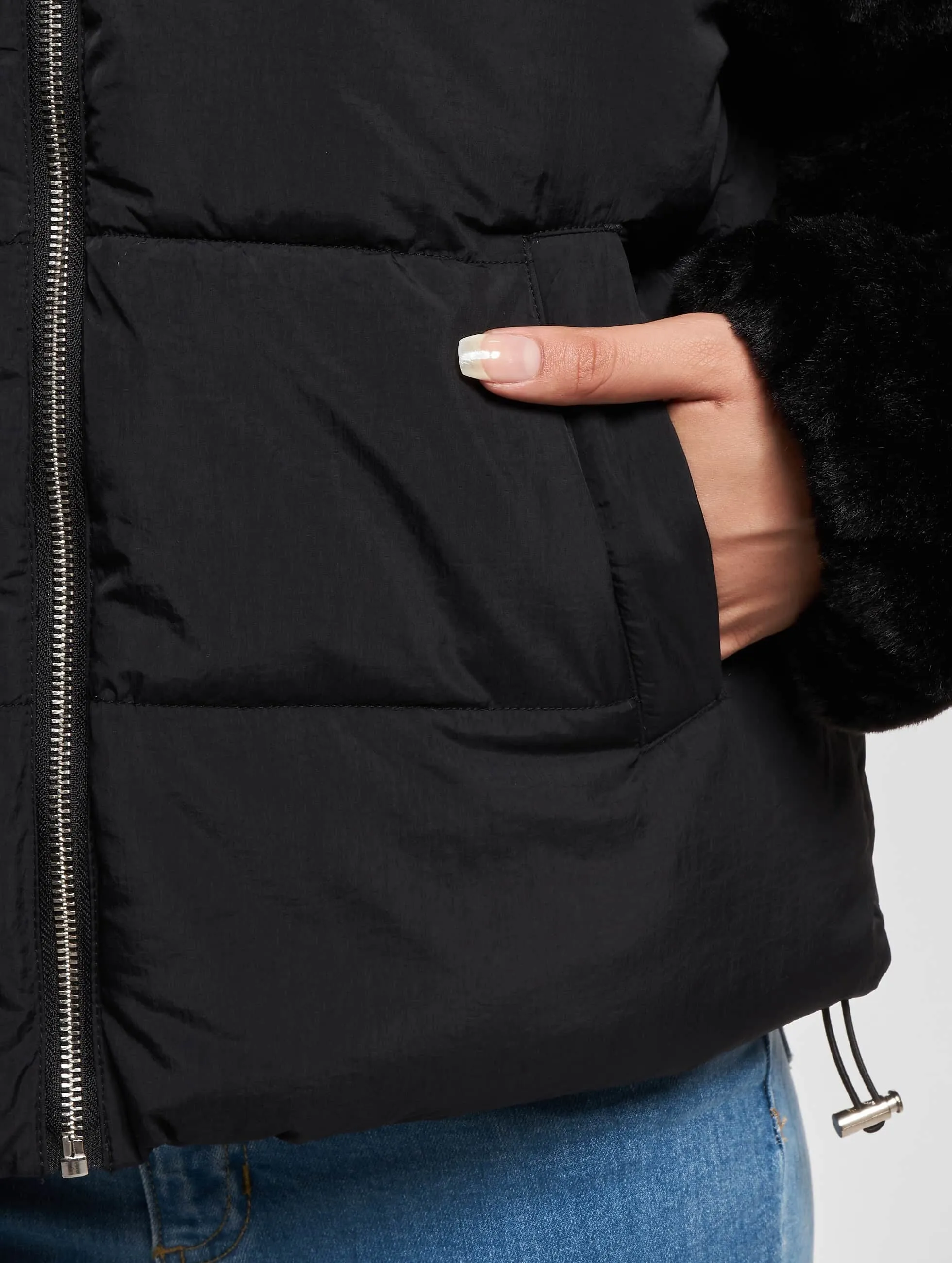 ONLY Wanja Fur Puffer Jacket