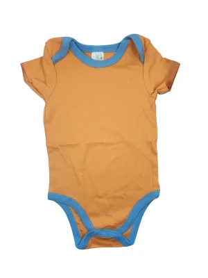 Orange   Blue Short Sleeve Romper