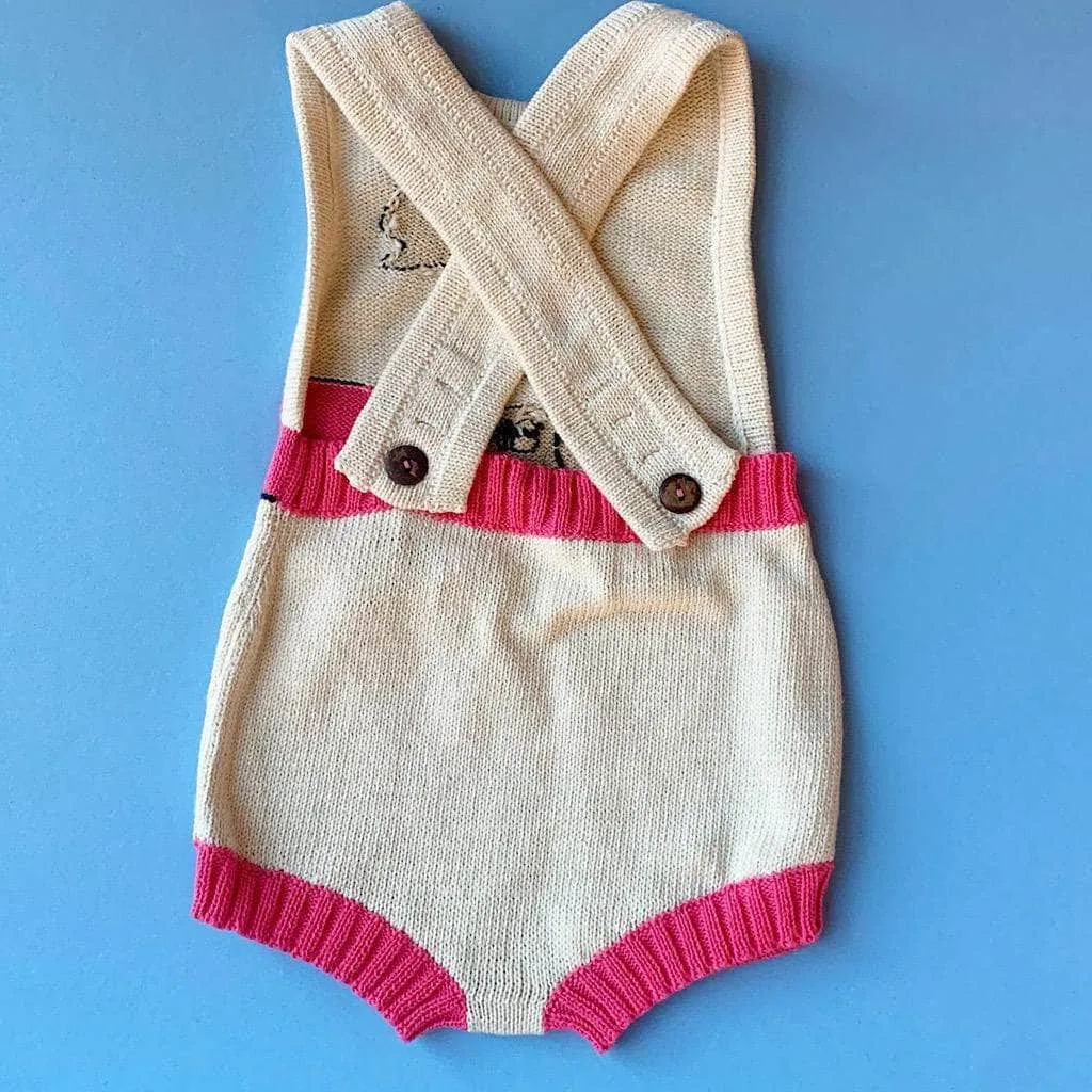 Organic Baby Romper, Sleeveless Knit - Girl Power