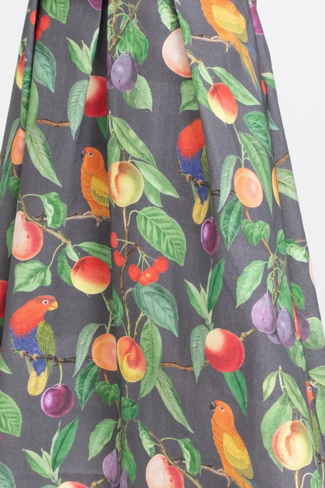 Parrot and Fruit Maxi Skirt