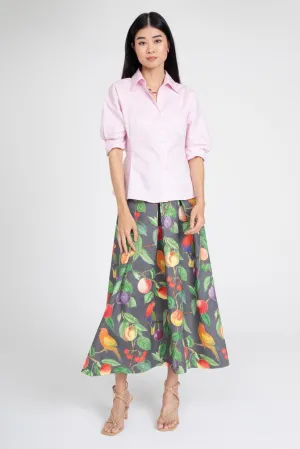 Parrot and Fruit Maxi Skirt