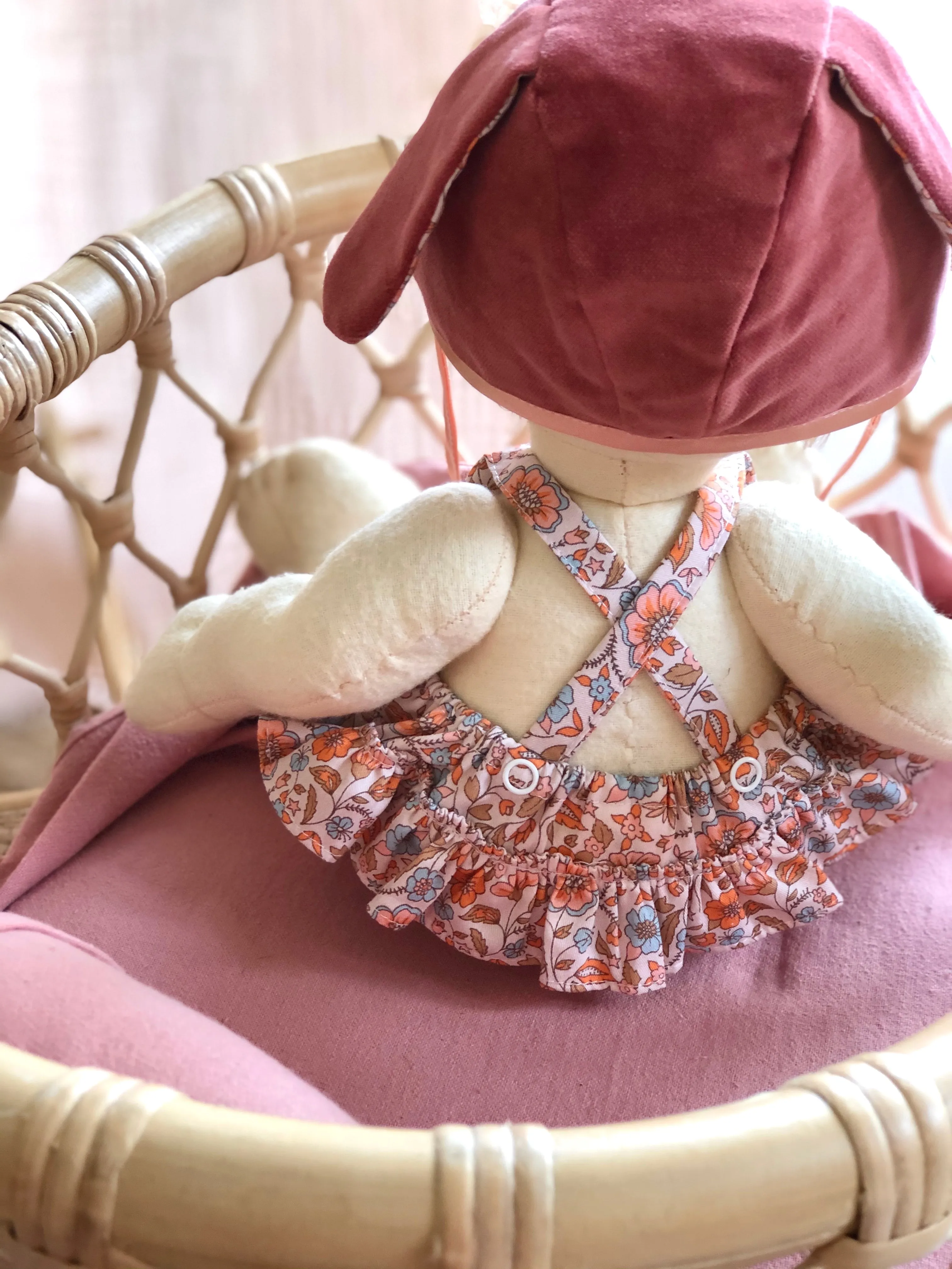 Peach Ruffle Romper