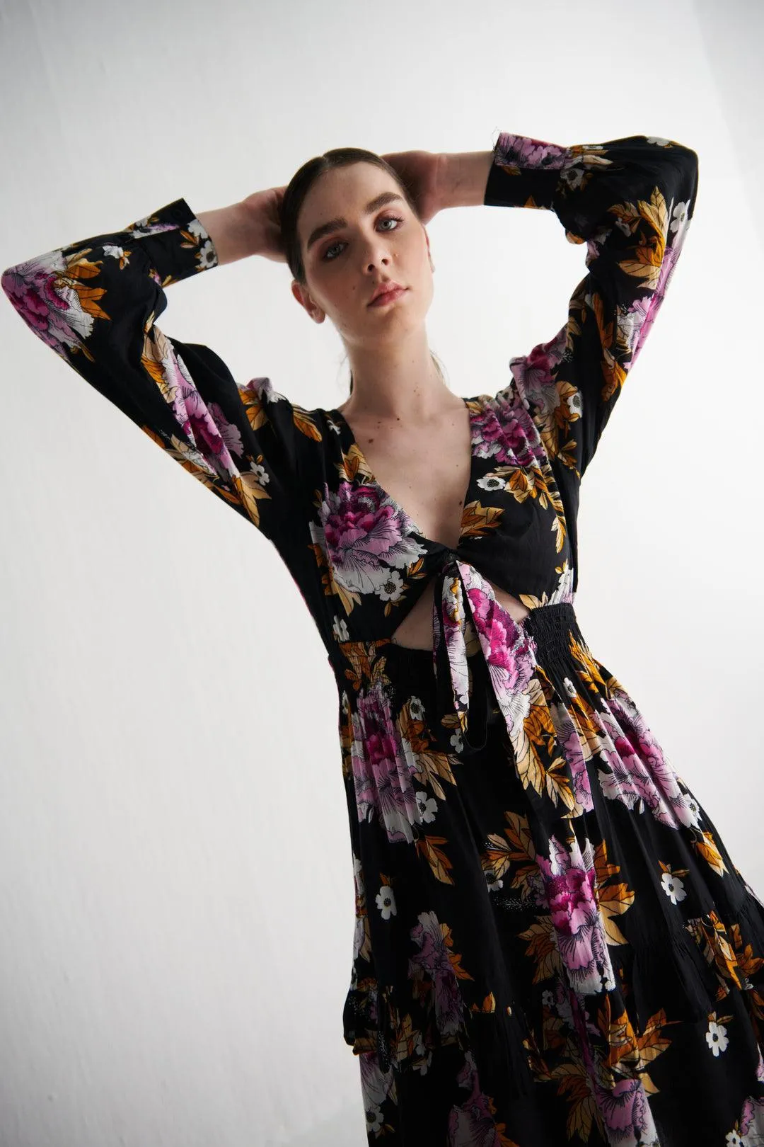 Printed Ruffle Dress