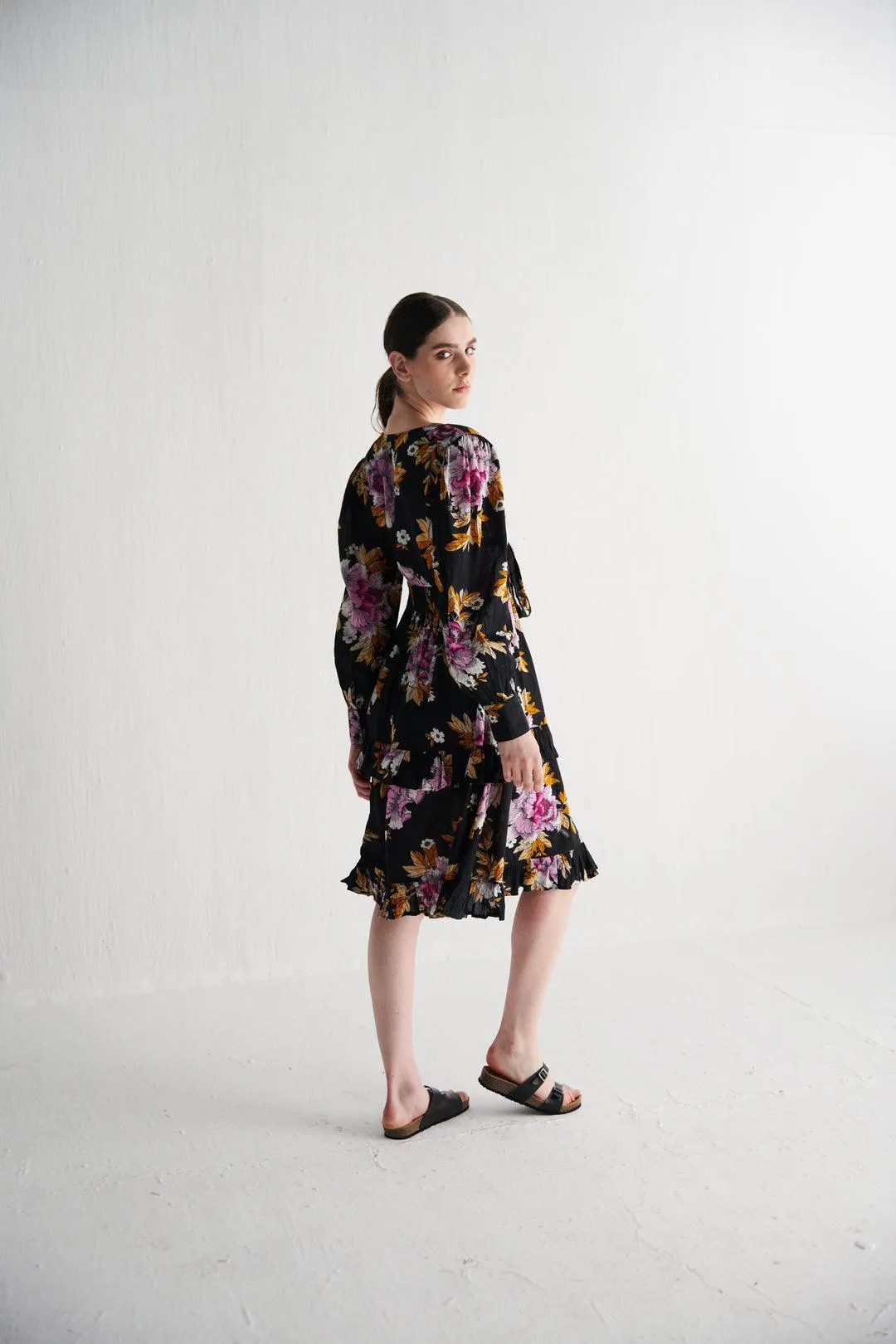 Printed Ruffle Dress