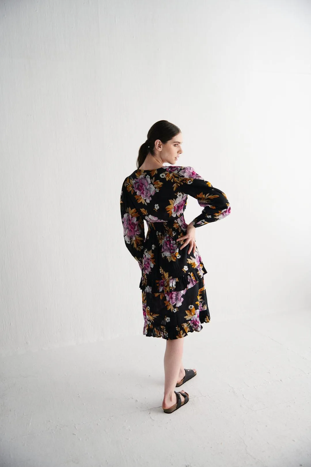 Printed Ruffle Dress