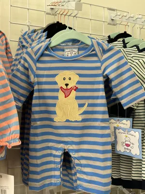 Puppy Boy's Applique Romper