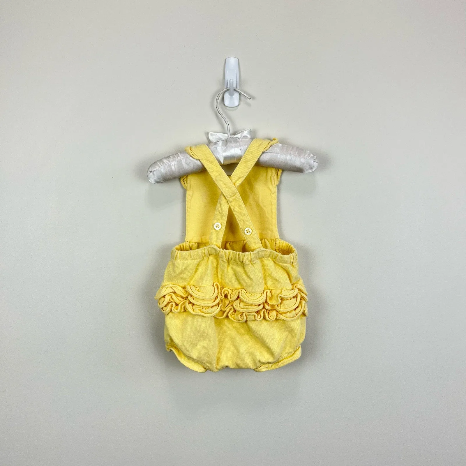 Ralph Lauren Yellow Ruffle Romper 6 Months