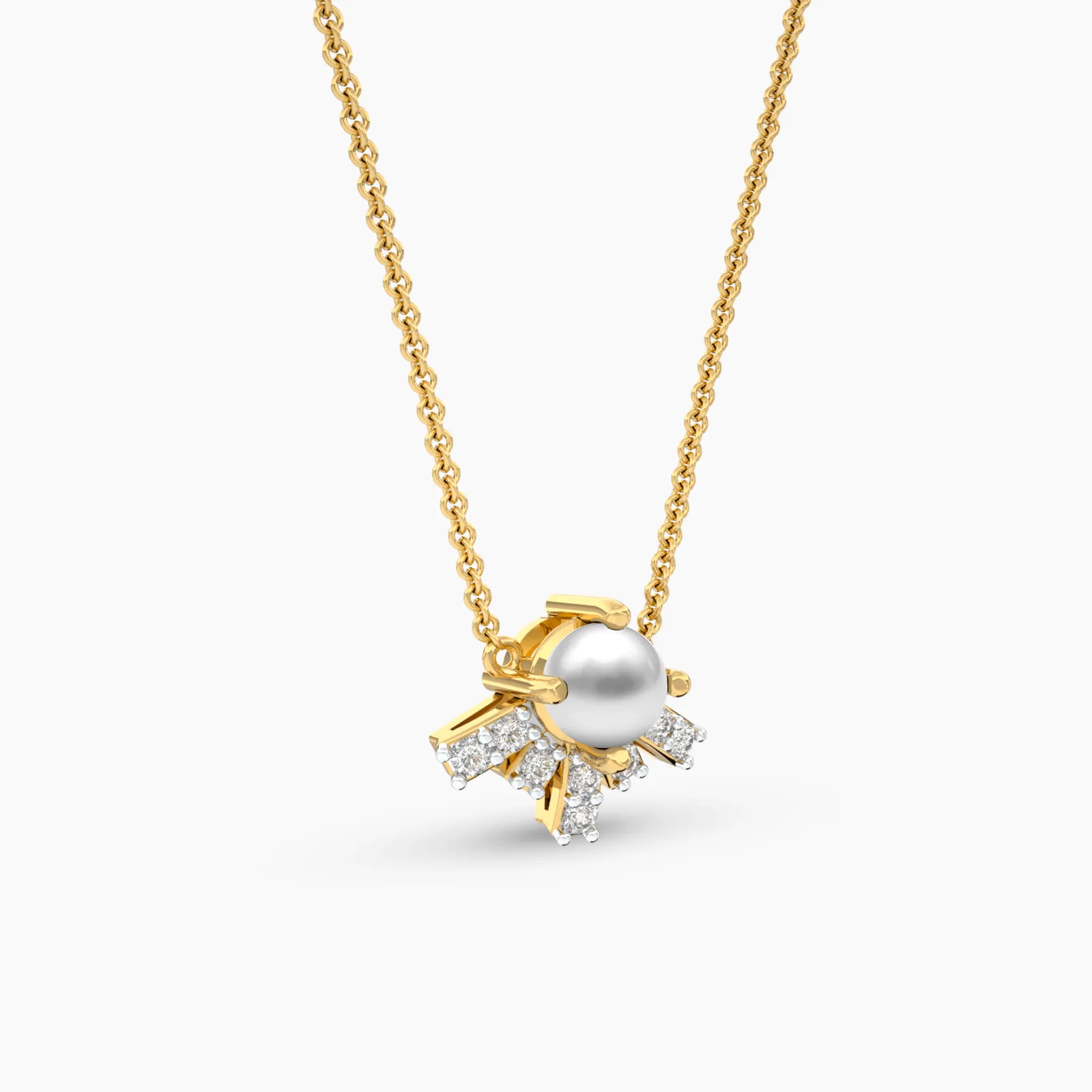 Ray of Hope Diamond Pearl Necklace