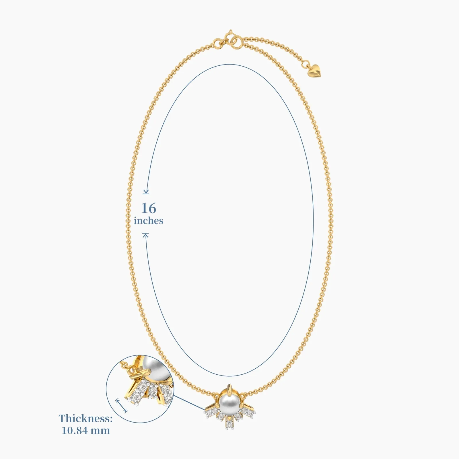 Ray of Hope Diamond Pearl Necklace
