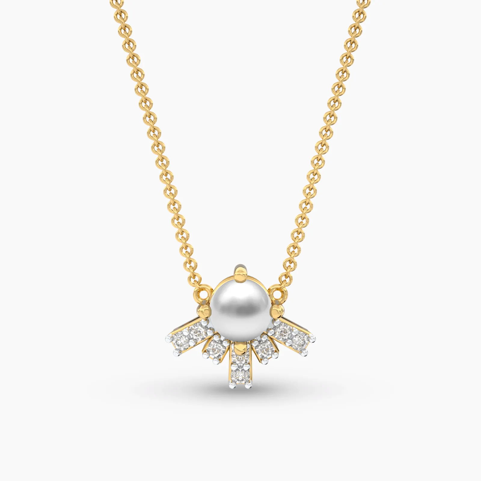 Ray of Hope Diamond Pearl Necklace