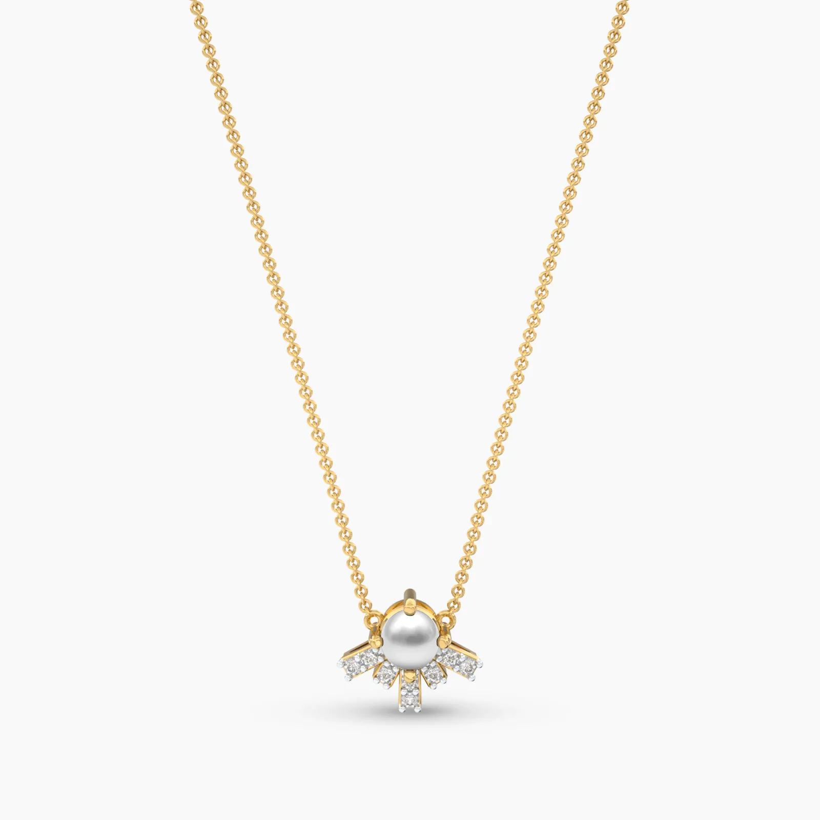 Ray of Hope Diamond Pearl Necklace