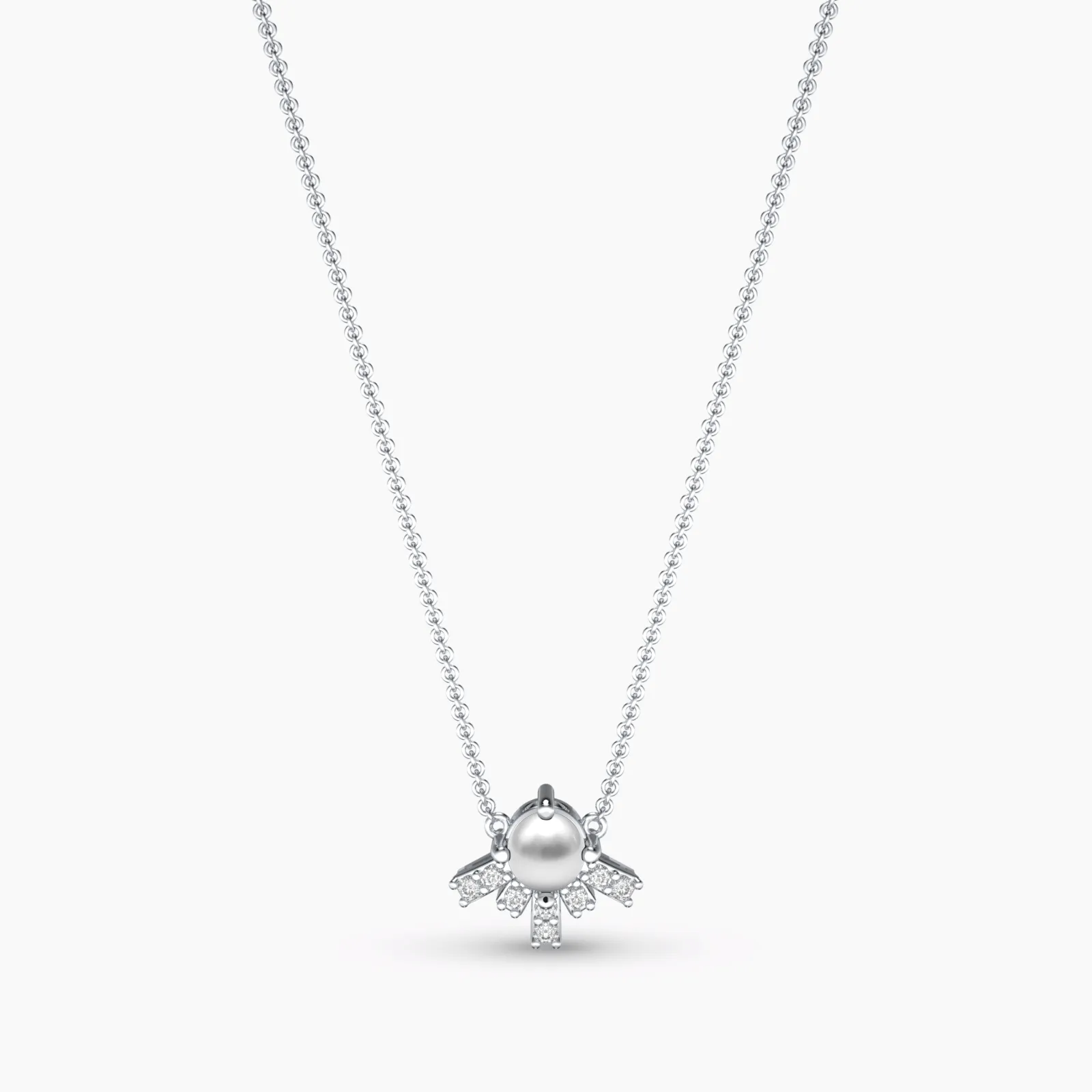 Ray of Hope Diamond Pearl Necklace