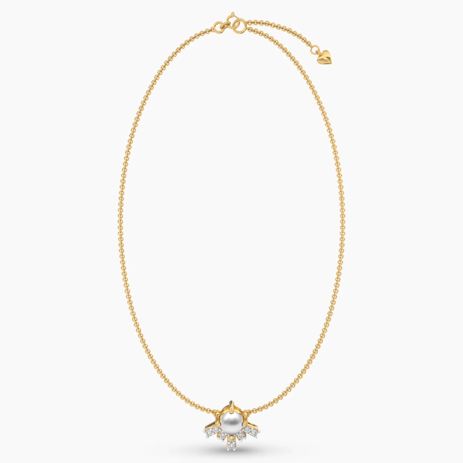 Ray of Hope Diamond Pearl Necklace