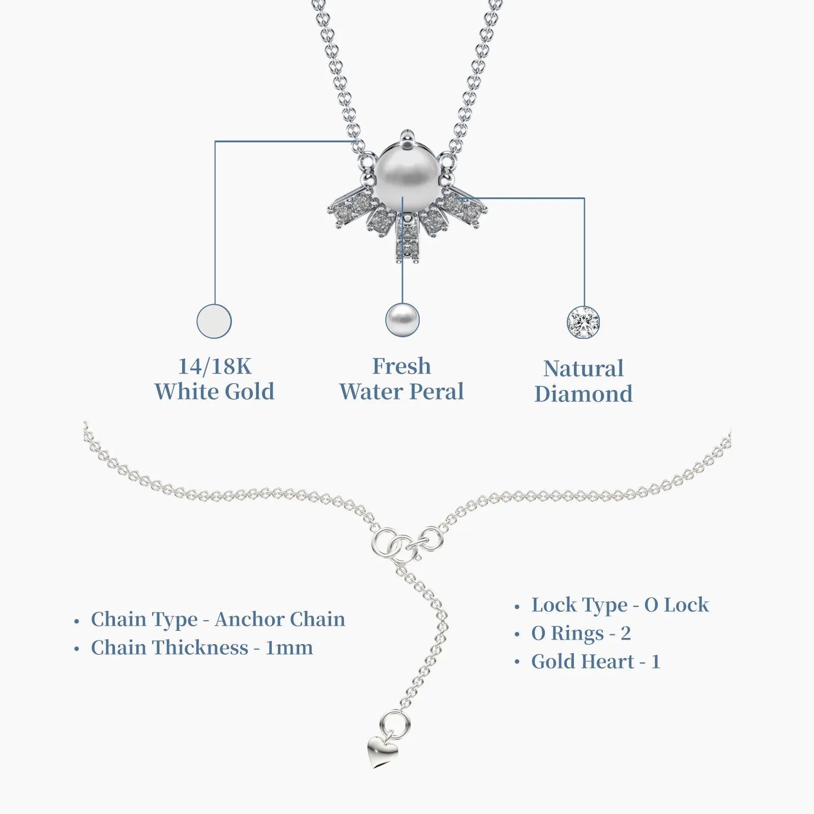 Ray of Hope Diamond Pearl Necklace