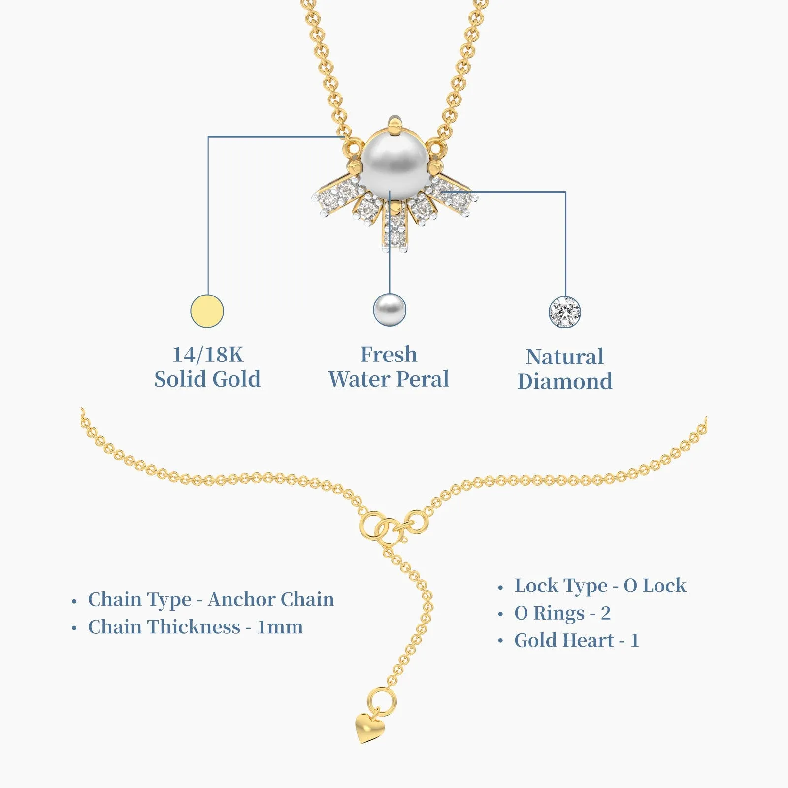 Ray of Hope Diamond Pearl Necklace