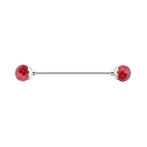 Red Crystal Ball Colar Bar