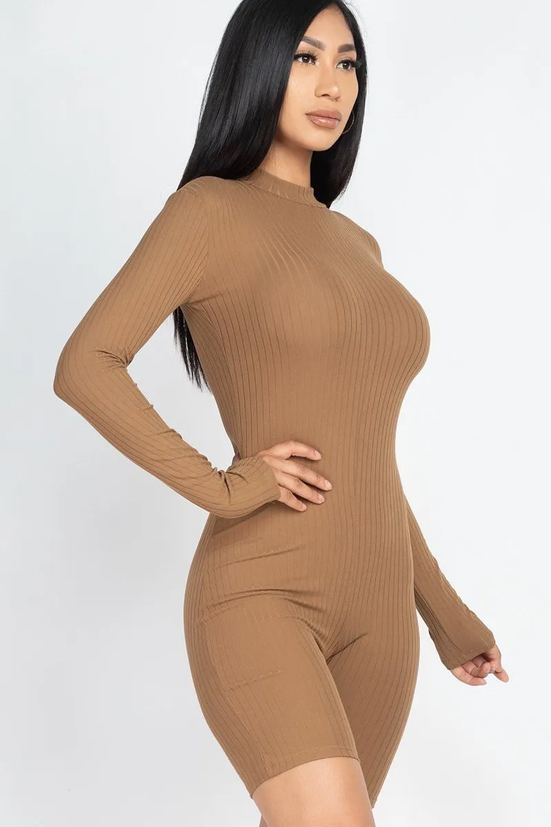 RIBBED KNIT ROMPER