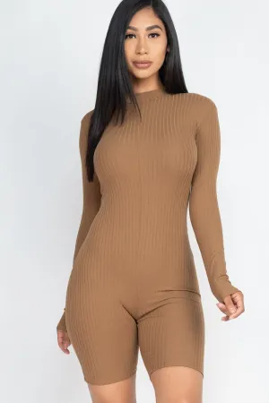 RIBBED KNIT ROMPER