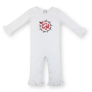 Santa's Sleigh Embroidered Romper