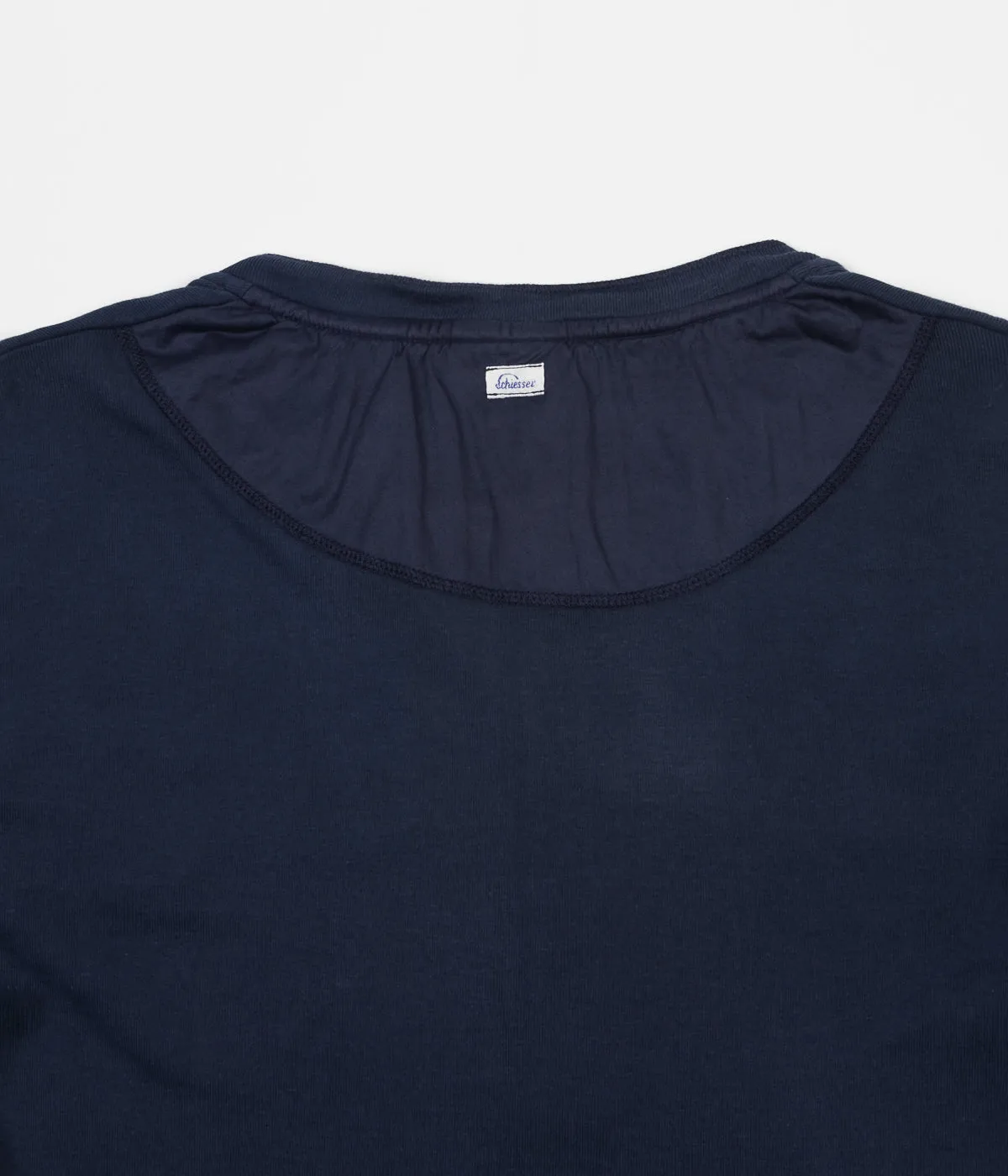 Schiesser Karl-Heinz Henley Long Sleeve T-Shirt - Dark Blue