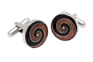Seabrook Onyx Amethyst Rhodium Plated Cufflinks