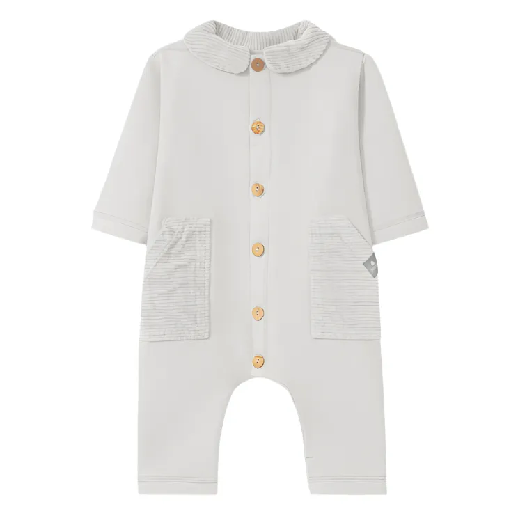 Snug (Portugal) - Organic Collared Romper - Ivory