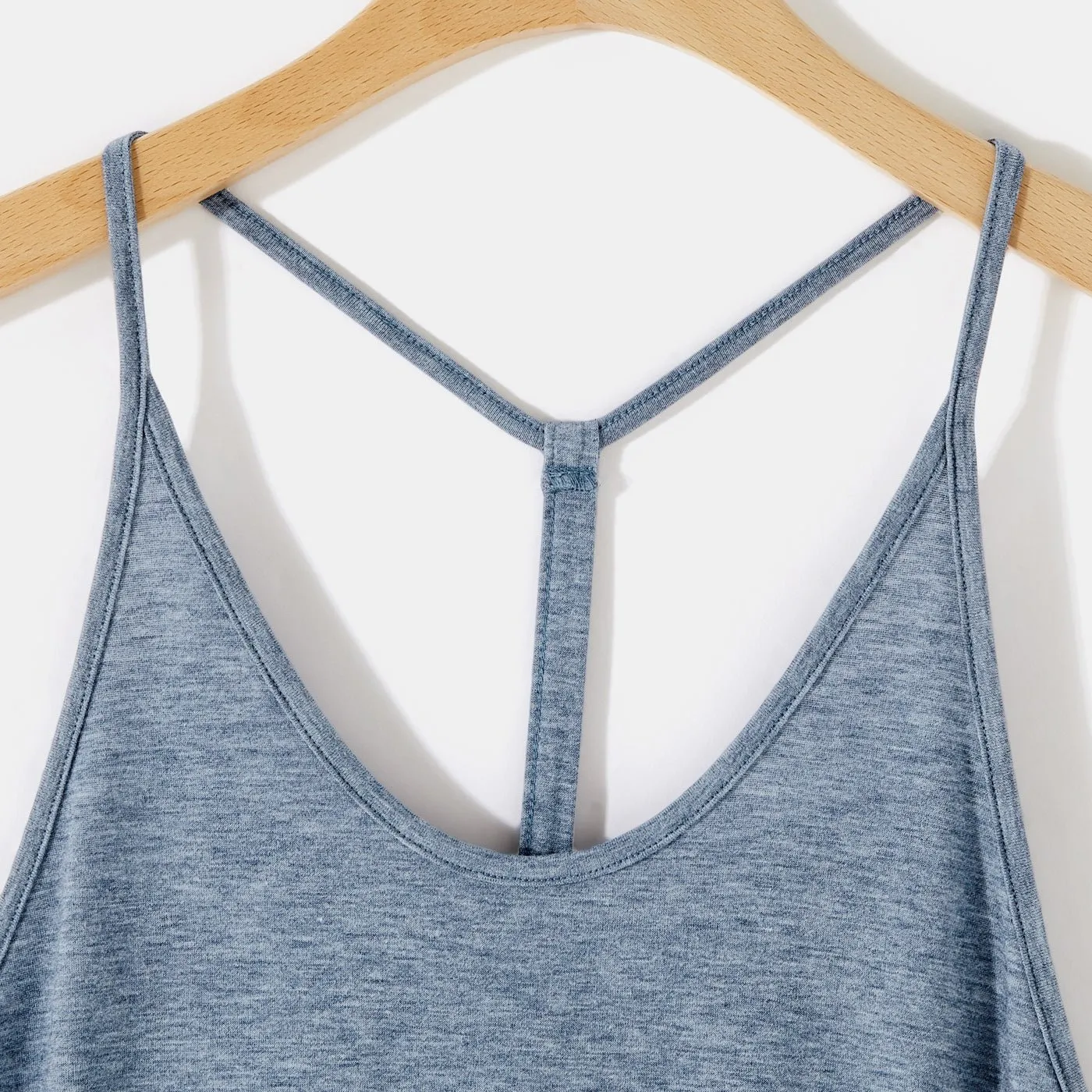 Solid 95% Cotton Slip Dress for Mom and Me