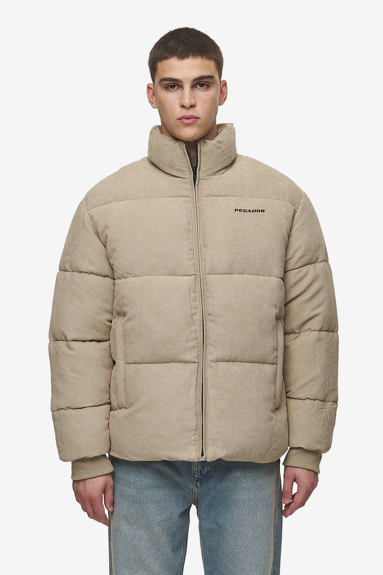 Solin Cord Puffer Jacket Sand