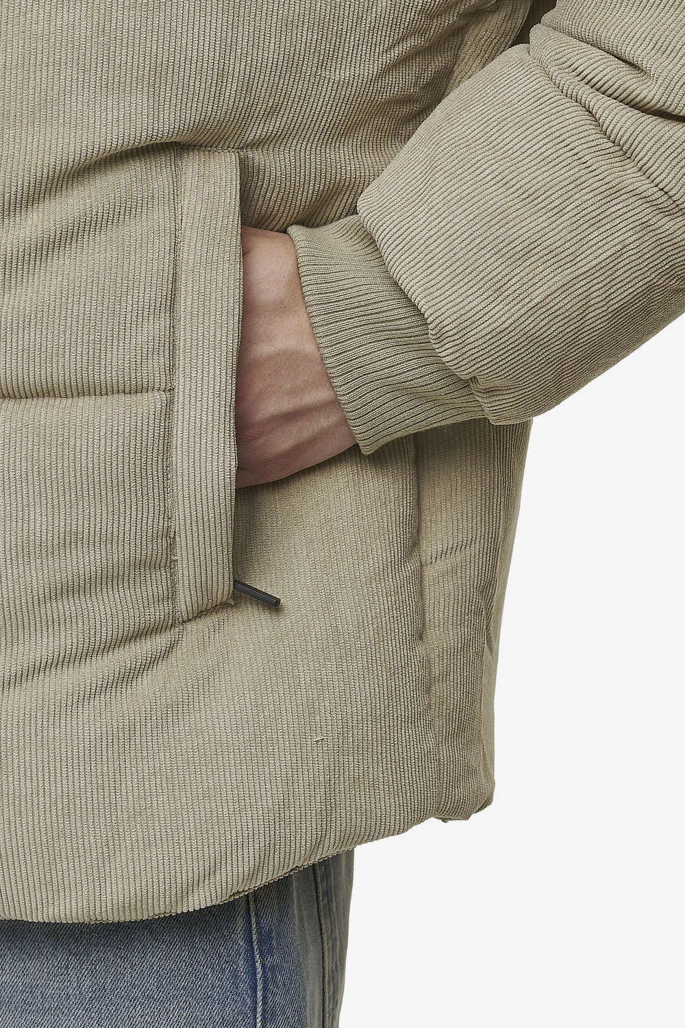Solin Cord Puffer Jacket Sand
