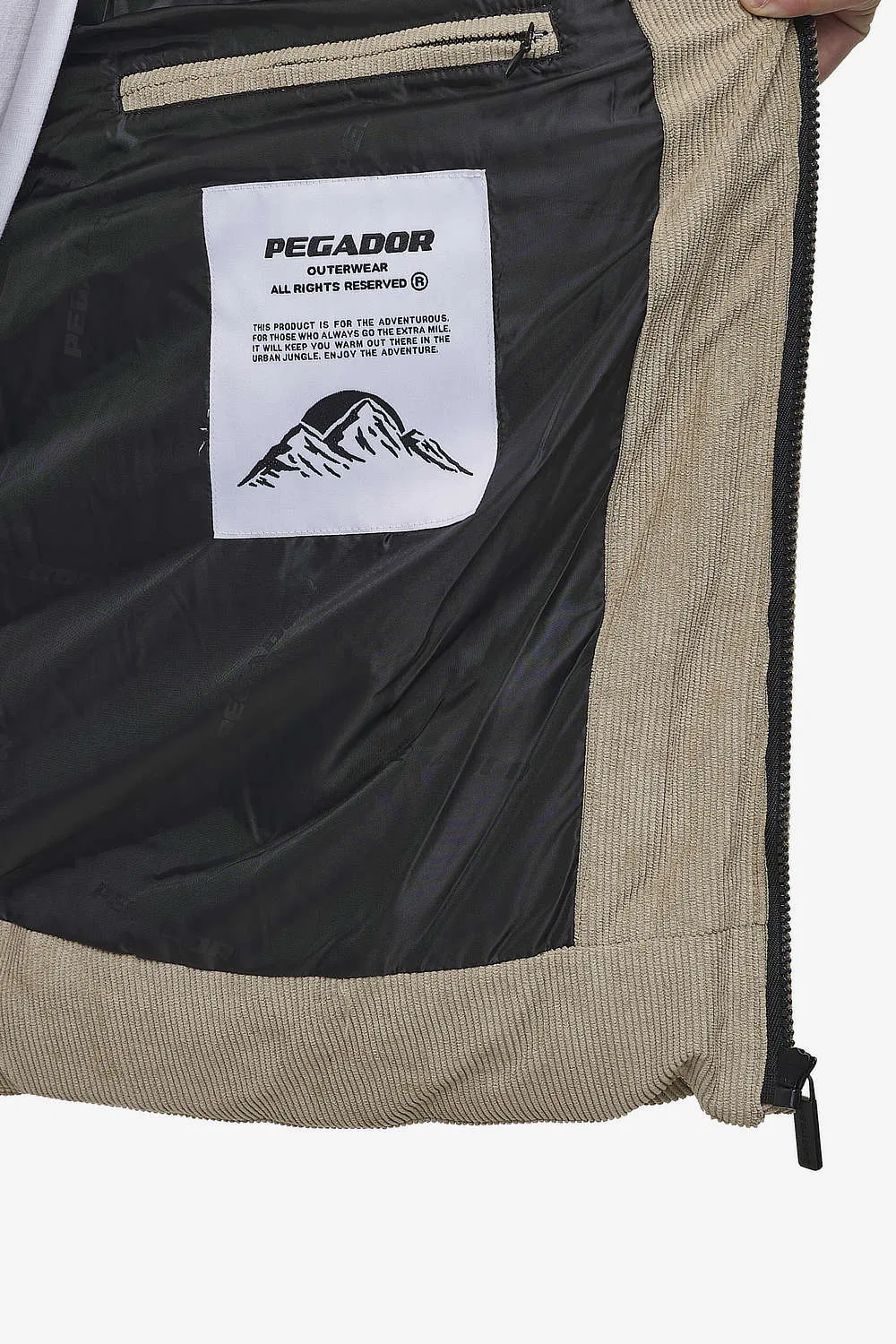 Solin Cord Puffer Jacket Sand