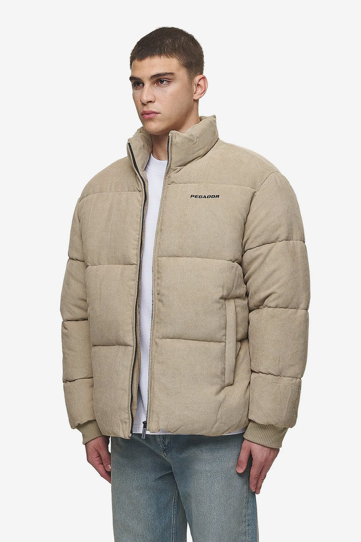 Solin Cord Puffer Jacket Sand